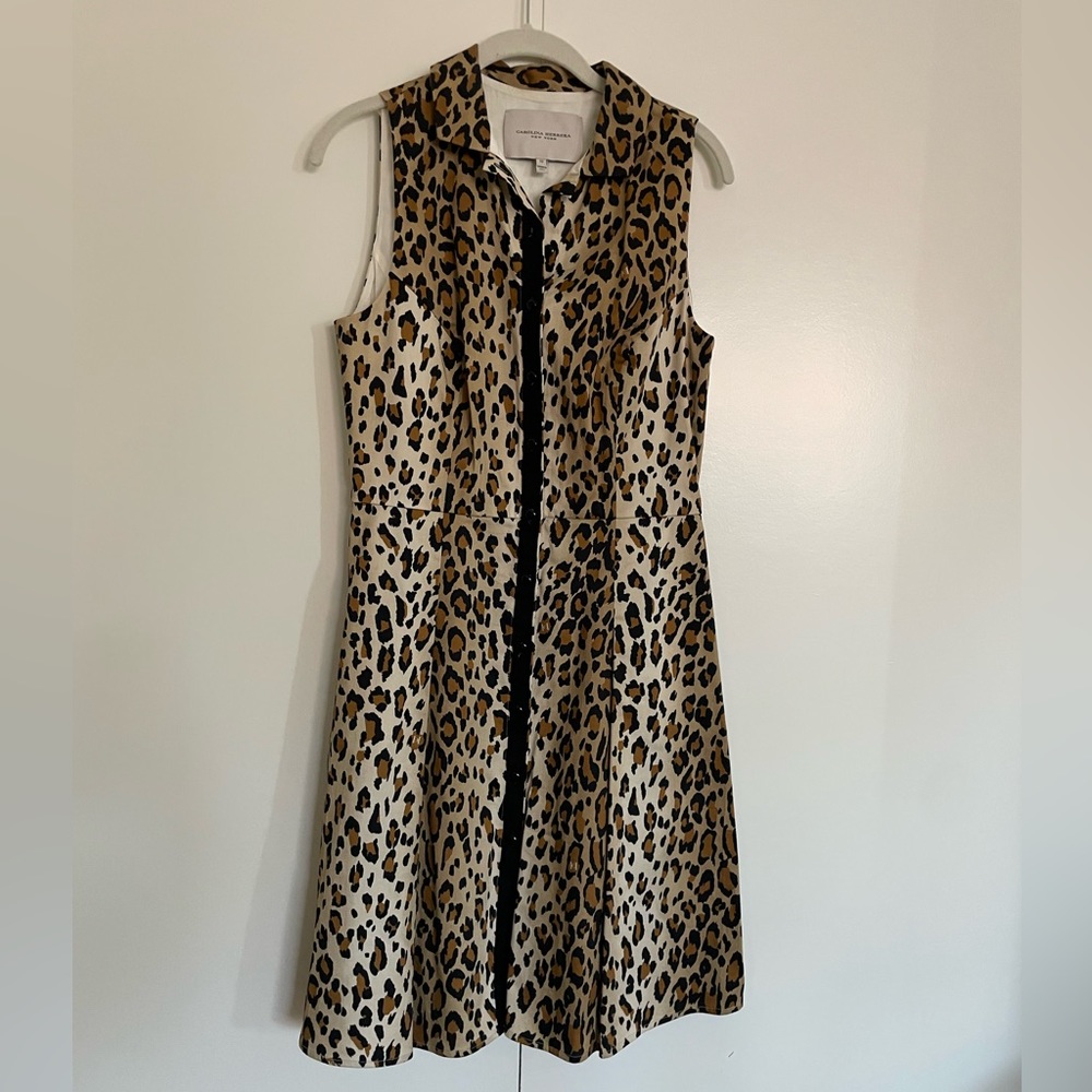 CAROLINA HERRERA Leopard Dress Size 10